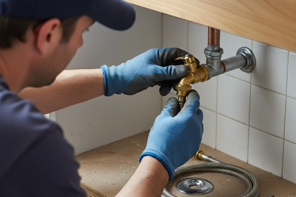 Shutoff valve and fitting work during Faucet and Fixture Repair in Knoxville